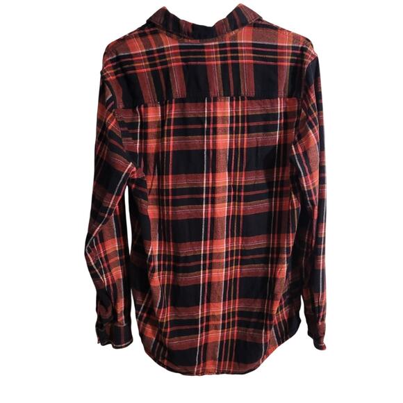 Urban Pipeline Men's Orange Plaid Flannel Shirt Size Small Outdoors Gorpcore - Picture 6 of 6
